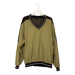 Men’s Green Nike Golf V Neck Pullover Windbreaker Size Medium